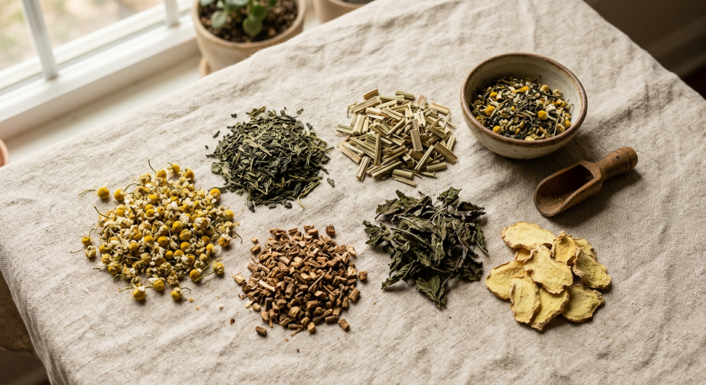 Botanical ingredients used in MegaprizeHub herbal tea blend